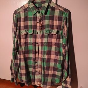 Green/Black American Eagle flannel